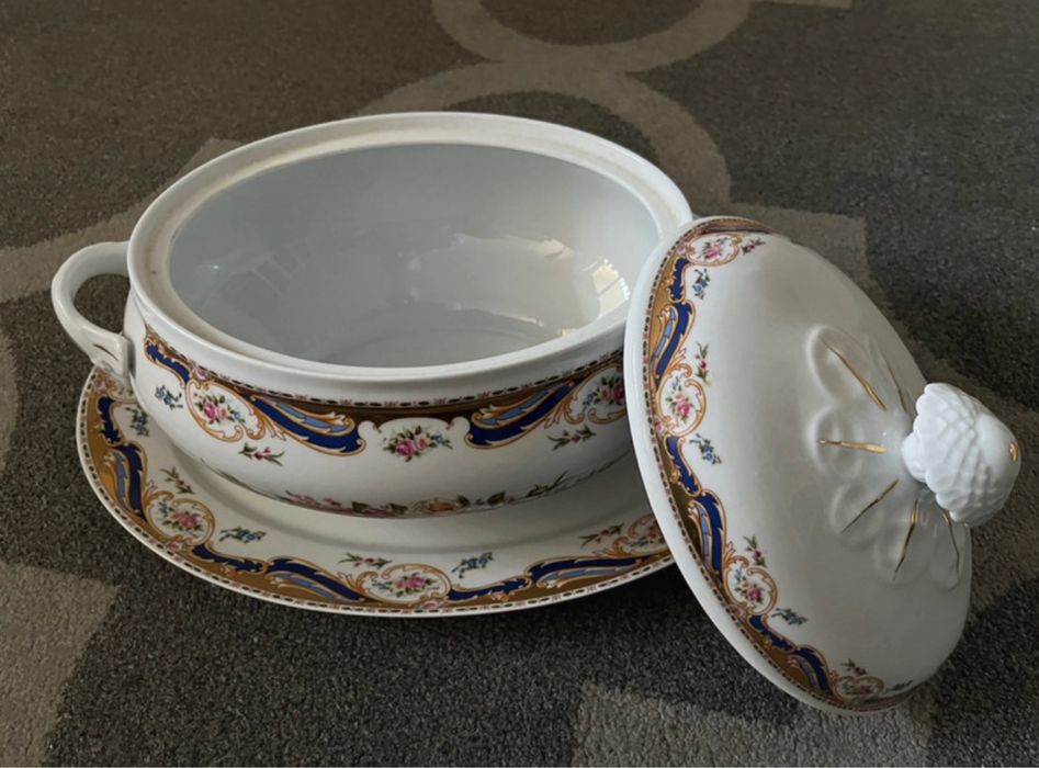 Terrina com travessa porcelana limoges