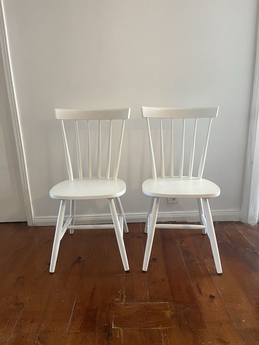 Pack de 2 cadeiras brancas de sala de jantar