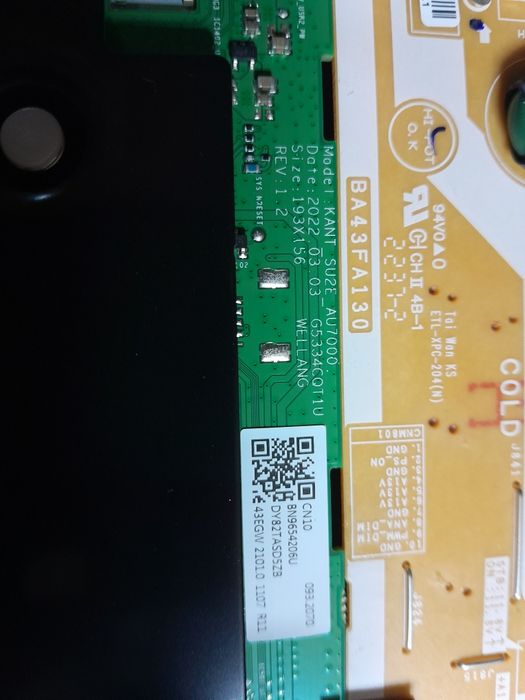 Fonte de alimentação de TV Samsung UE43AU7175U