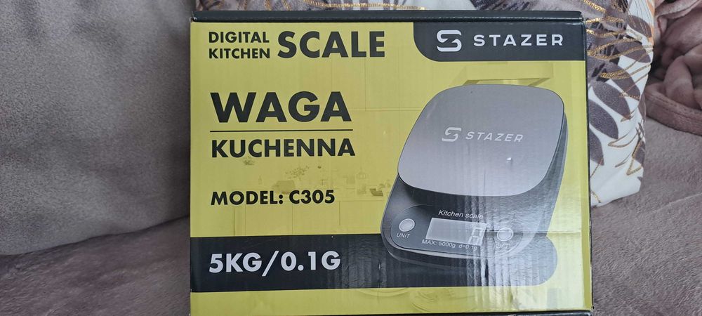 Waga kuchenna elektroniczna, nowa, baterie gratis!