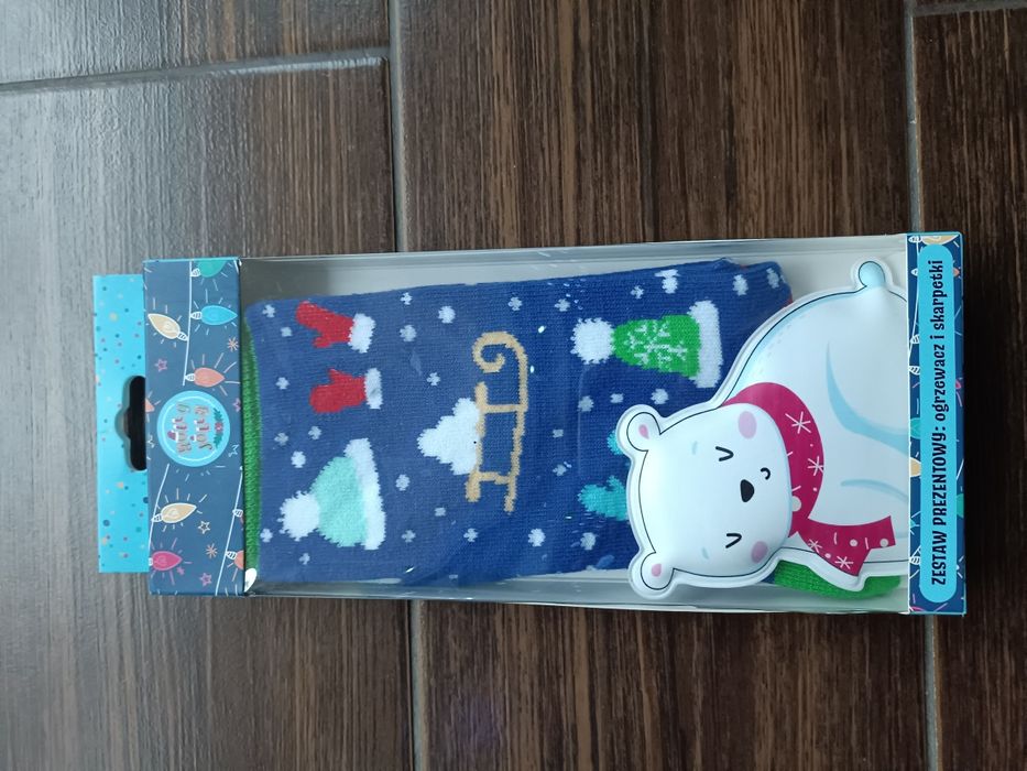 Zestaw prezentowy skarpety ogrzewacz do rąk