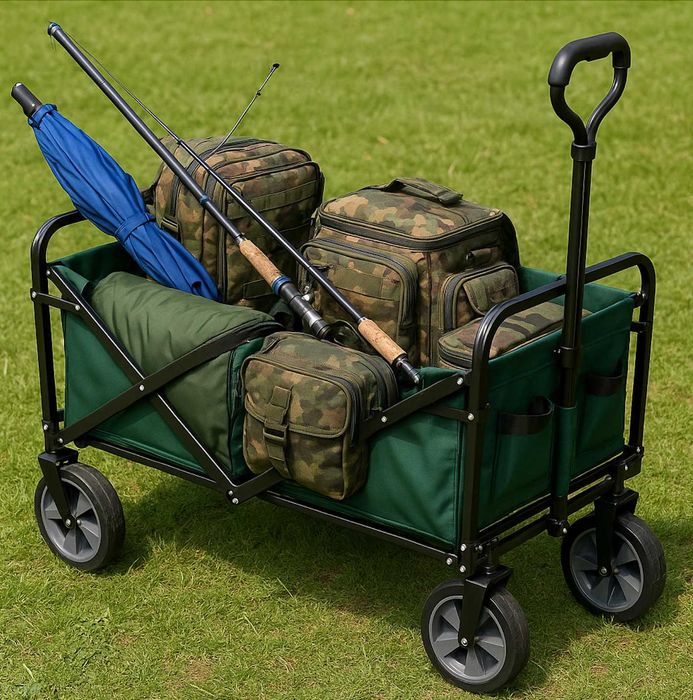 2w1 Mocny XXL 145L Wózek Wędkarski Turystyczny Transportowy + Gratis