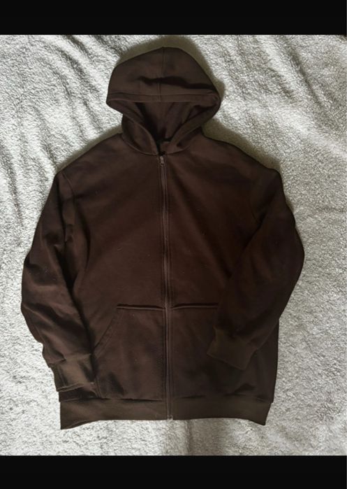 brązowa baggy bluza