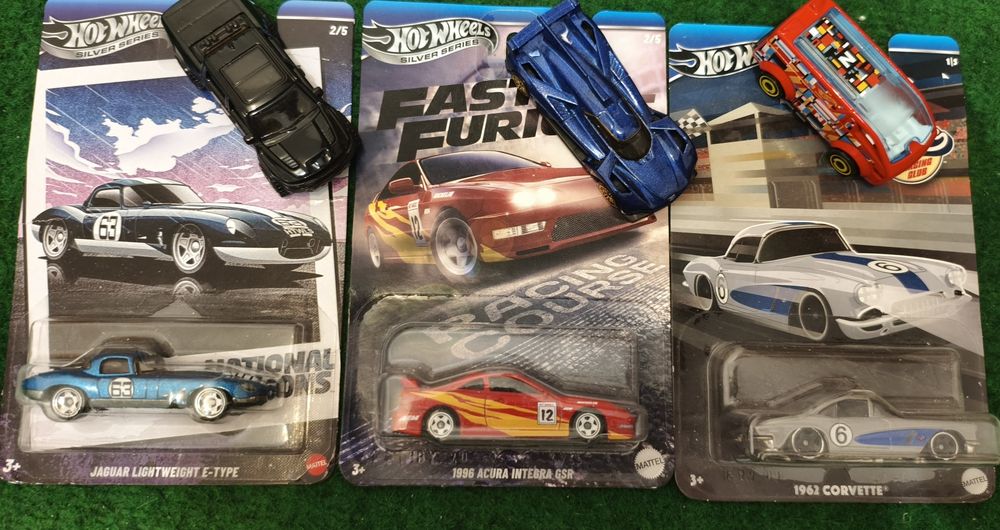 Hot wheels 3silver + 3 zwykłe
