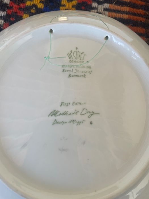 Prato antigo Dinamarca Copenhaga dia da mãe anos 70 Sveno Jensen
