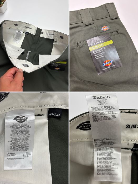 Штаны брюки джинсы Dickies Slim Straight Work Pant size W34 L32, M, L