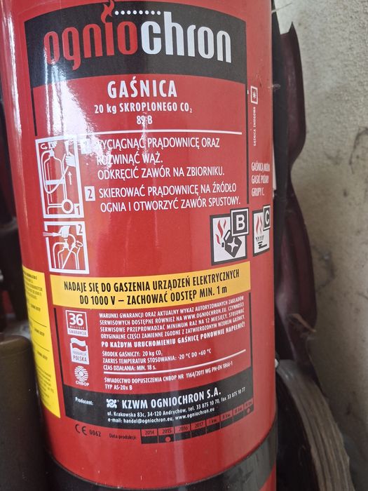 Gaśnica przewoźna śniegowa 20 kg AS-20x B