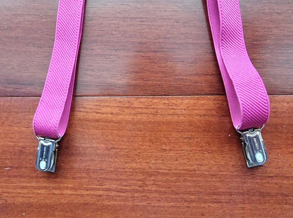 Suspensórios rosa ajustáveis de criança