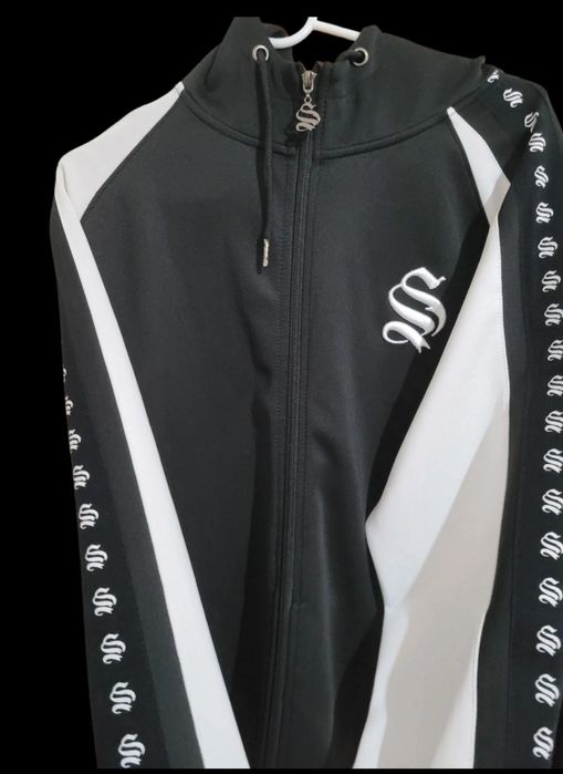 Casaco com capuz Sinners Attire preto e branco