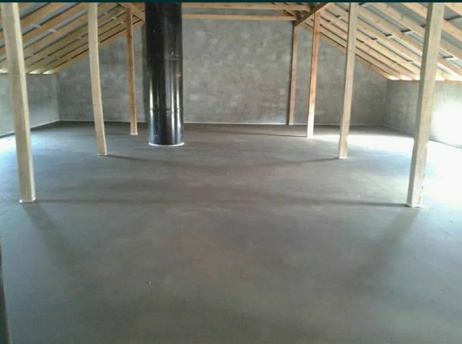 Стяжка підлоги чистова, напівсуха машинна стяжка по теплій підлозі,