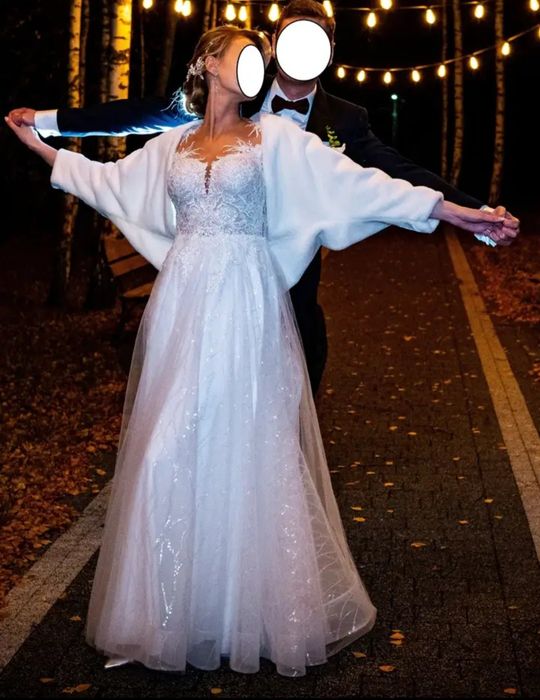 Suknia ślubna Leticia wraz z welonem Gratis Bolerko Okazja !!