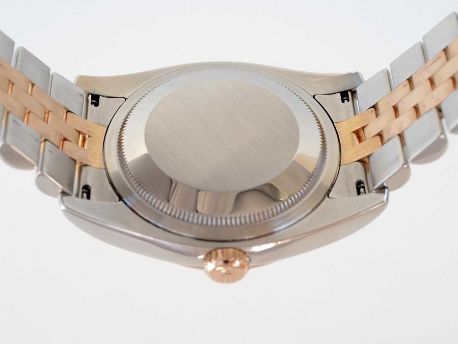 Rolex Datejust 36mm Jubilee Steel 18K Rose Gold White Diamond Dial