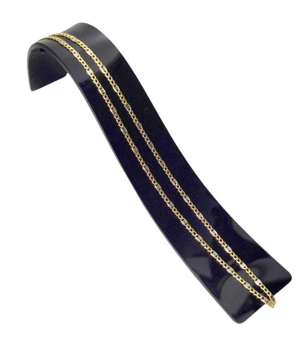 Stylowy złoty łańcuszek z białym złotem 2,24G 585