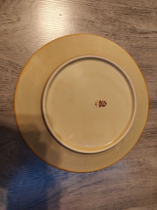 Talerz ceramika porcelit Tułowice jasny brąz,