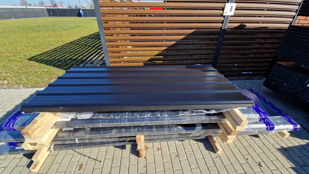 Blacha trapezowa T-18S czarny połysk RAL9005 obustronny - OD RĘKI!!!