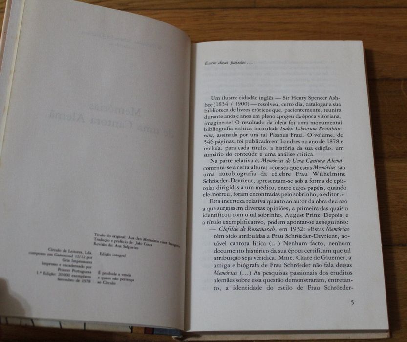 Livro "Memórias de Uma Cantora Alemã", de W. Schroeder-Devrient