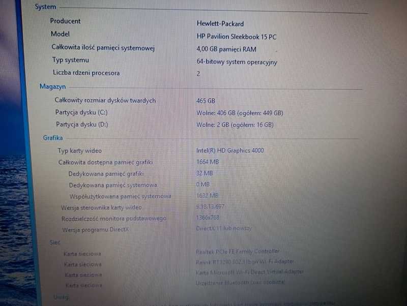 Laptop firmy Hp
