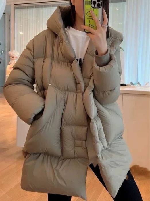 Зимові пуховики пуфери пальто куртки з капюшоном натуральний пух mango