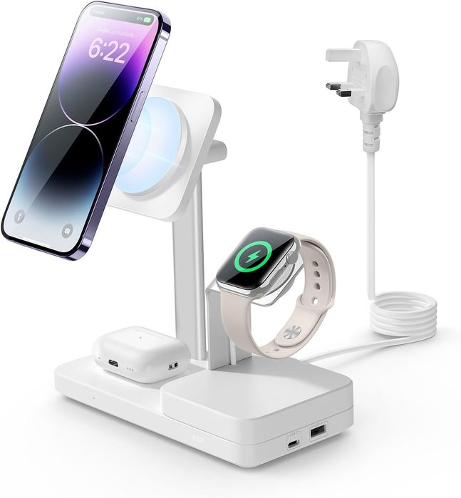 Зарядна станція ESR MagSafe 65W 5-8-1 GaN MagSafe для iPhone, AirPodsЗарядний пристрій MagSafe, магнітний бездротовий зарядний пристрій