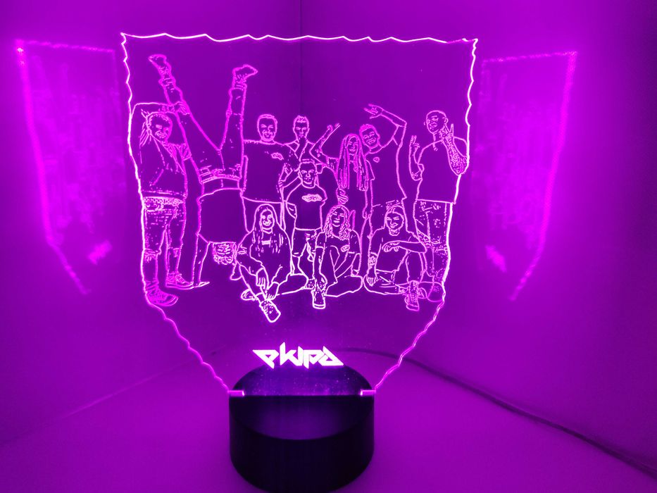 EKIPA Bohaterowie lampka LED na pilota Prezent dla dziecka z dedykacją