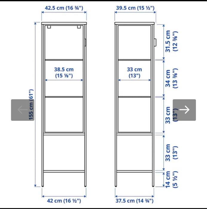 Вітрина IKEA RUDSTA шафа витрина шкаф
