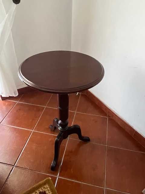 mesa de apoio redonda madeira
