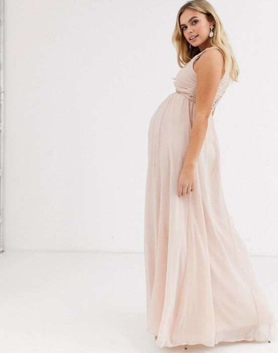 Piękna sukienka ciążowa maxi długa 40 Maternity