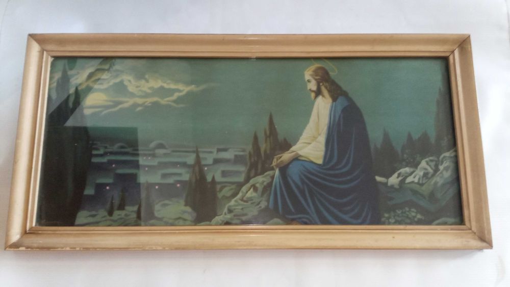 Stary obraz Ikona "Jezus na Górze Oliwnej" ponadczasowy