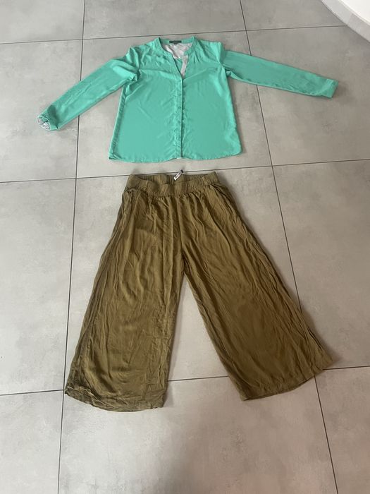 Elegancki komplet bluzka Esprit + spodnie roz. XL