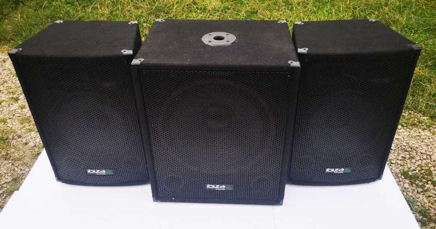 Активный сабвуфер 15" и колонки AUNA 12" .Из Германии