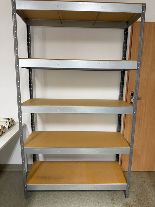 Regał magazynowy, metalowy 205x120x45, do garażu, warsztatu – solidny, 5 półek MDF