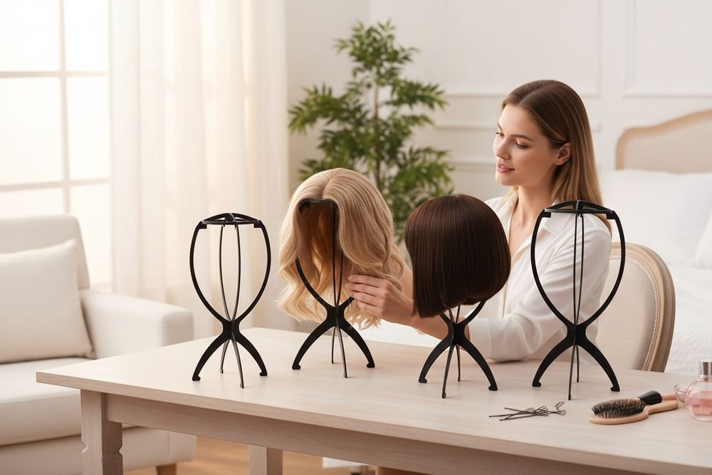 ‼️Підставка під парик Стійка Тримач Сушка для парика манекен