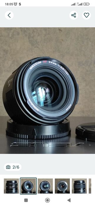 Об'єктив MINOLTA MAXXUM AF 24mm f2.8 байонет Minolta AF Sony A
