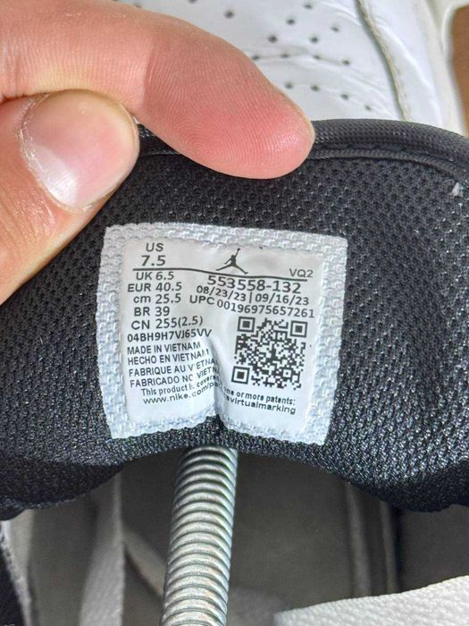 Buty Nike Air Jordan 1 Low White Black Panda Drip Drill Y2k Sk8