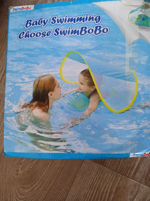 Дитячий надувний круг плотик для плавання SwimBobo