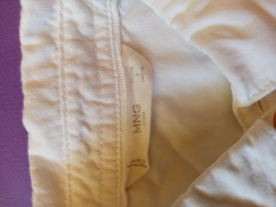 Біла сорочка для хлопчика MNG, 134 см, 8-9 років