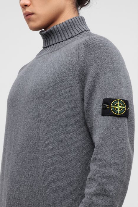 Stone Island Ribbed Wool Roll Neck
