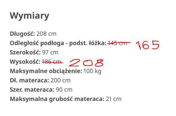 Łóżko IKEA Svarta na antresoli