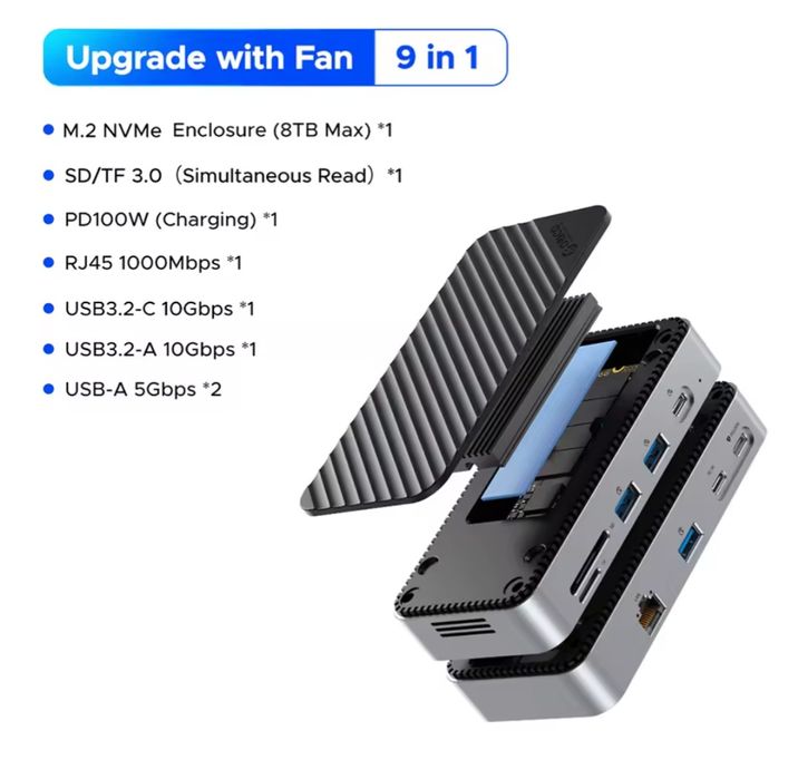 Orico usb m2 type-c hub хаб для macbook