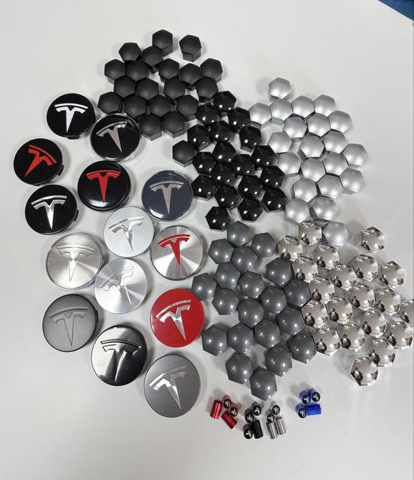 Ковпачки для литих дисків Tesla заглушки емблема шильдік колпачки Тес