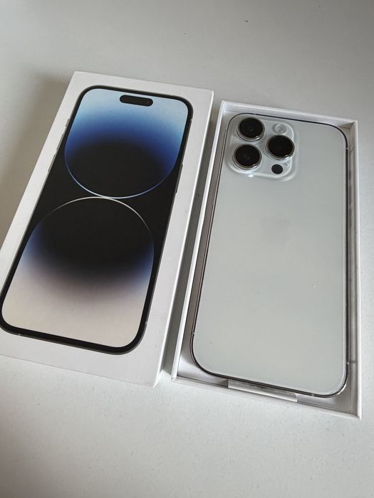 iPhone 14 Pro 1TB Silver Idealny Bateria Oryginalna 94%