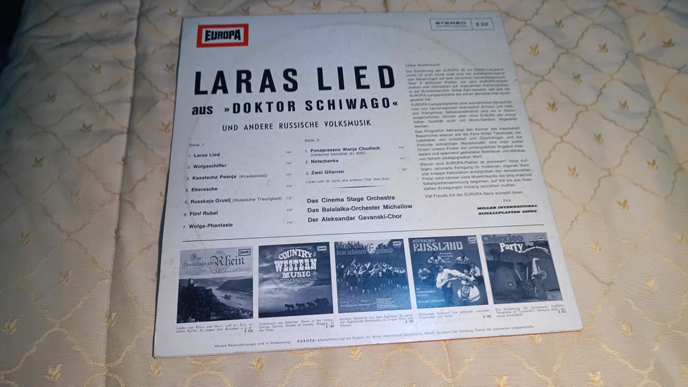 Lara Lied aus Doktor Schiwago_Vinil