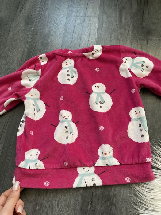 TU 12-18 miesięcy 1-1,5 roku 80-86 cm komplet spodnie + bluza bałwany