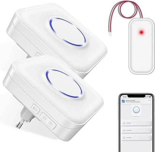 BITIWEND Dzwonek radiowy, zestaw rozszerzający dzwonek do drzwi 2 szt
