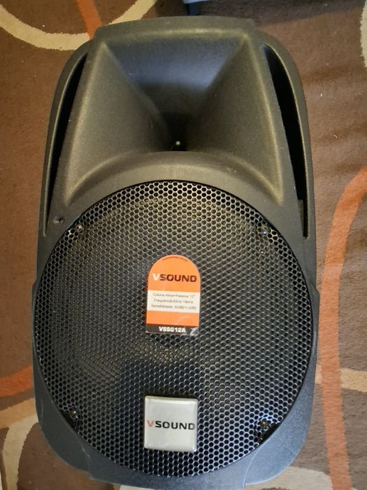 Par de colunas VSOUND. 12" Bluetooth FM,  ECHO, USB