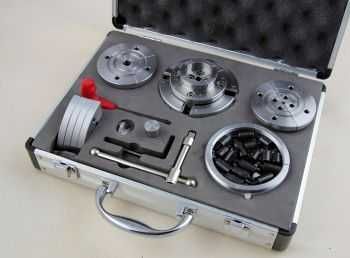 Токарный патрон по дереву 1х8 TPI диаметр 100 мм c ДОПОЛНИТ КУЛАЧКАМИ