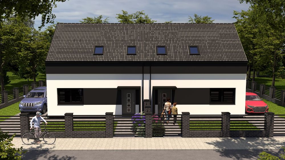 Energooszczędny dom  |działka 400 m² | niskie rachunki | 77,27m2, |
