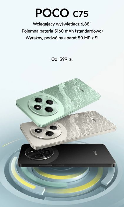 Xiaomi POCO C75 6/128 black nowy 100%