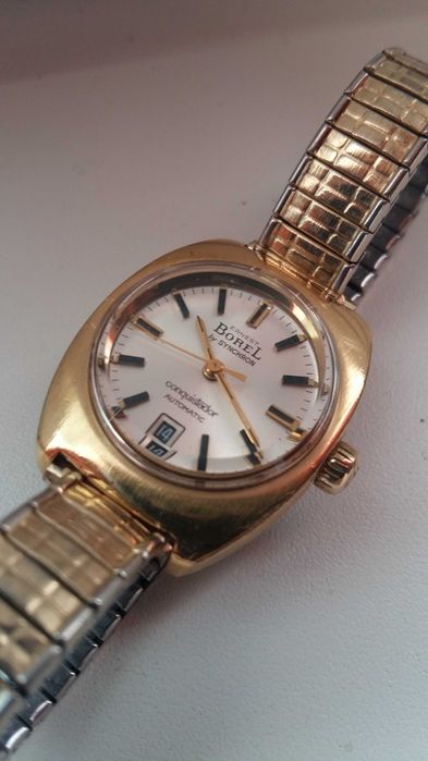 Zegarek ERNEST BOREL Automatic 22 JEWELS złoty-pozłacany stan super.
