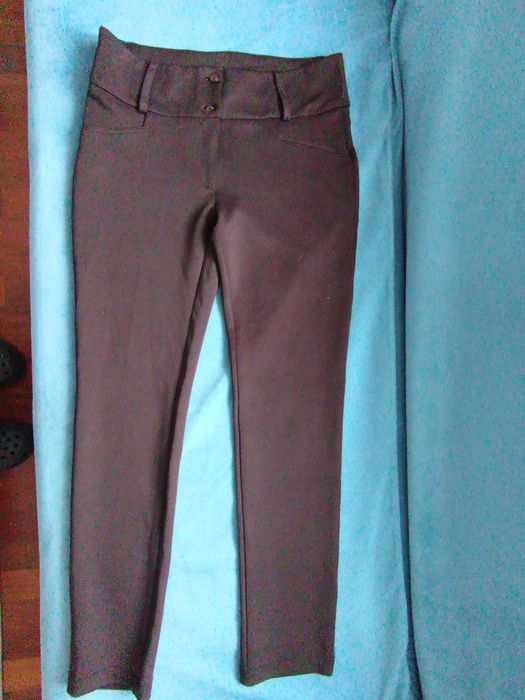 Ciepłe leginsy jak spodnie - r. 40